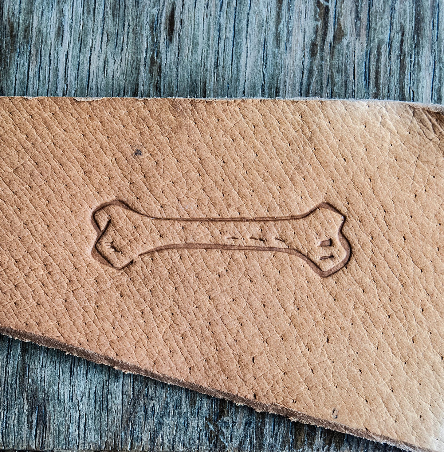 Delrin Leather Stamp:Bone 4cm x 1,5cm (1,57" x 0,59")