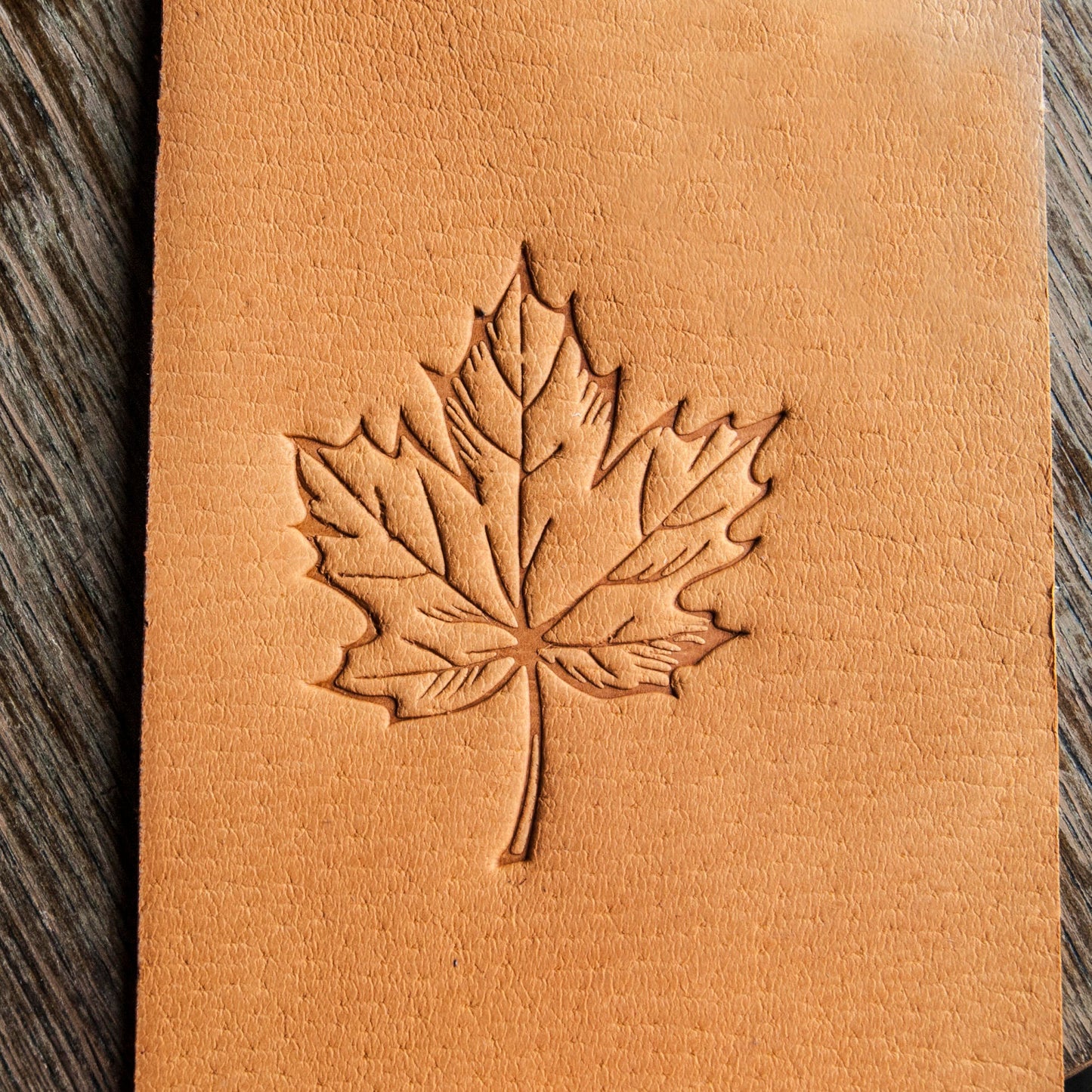 Leather Stamp: Maple Leaf - Delrin Material