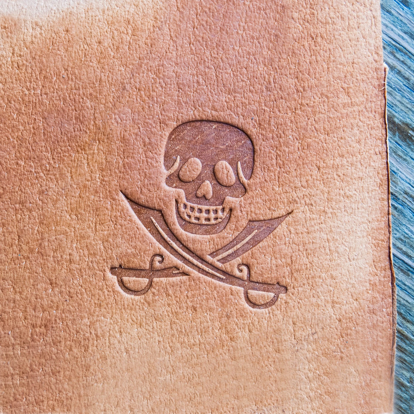 Leather Stamp: Pirate Skull - Delrin Material