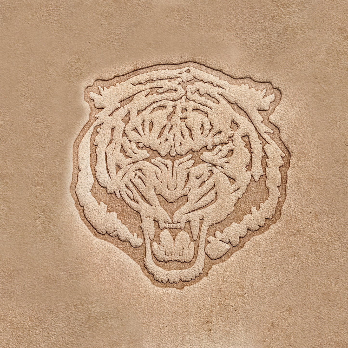 Leather Stamp Tiger#2 - Delrin Material