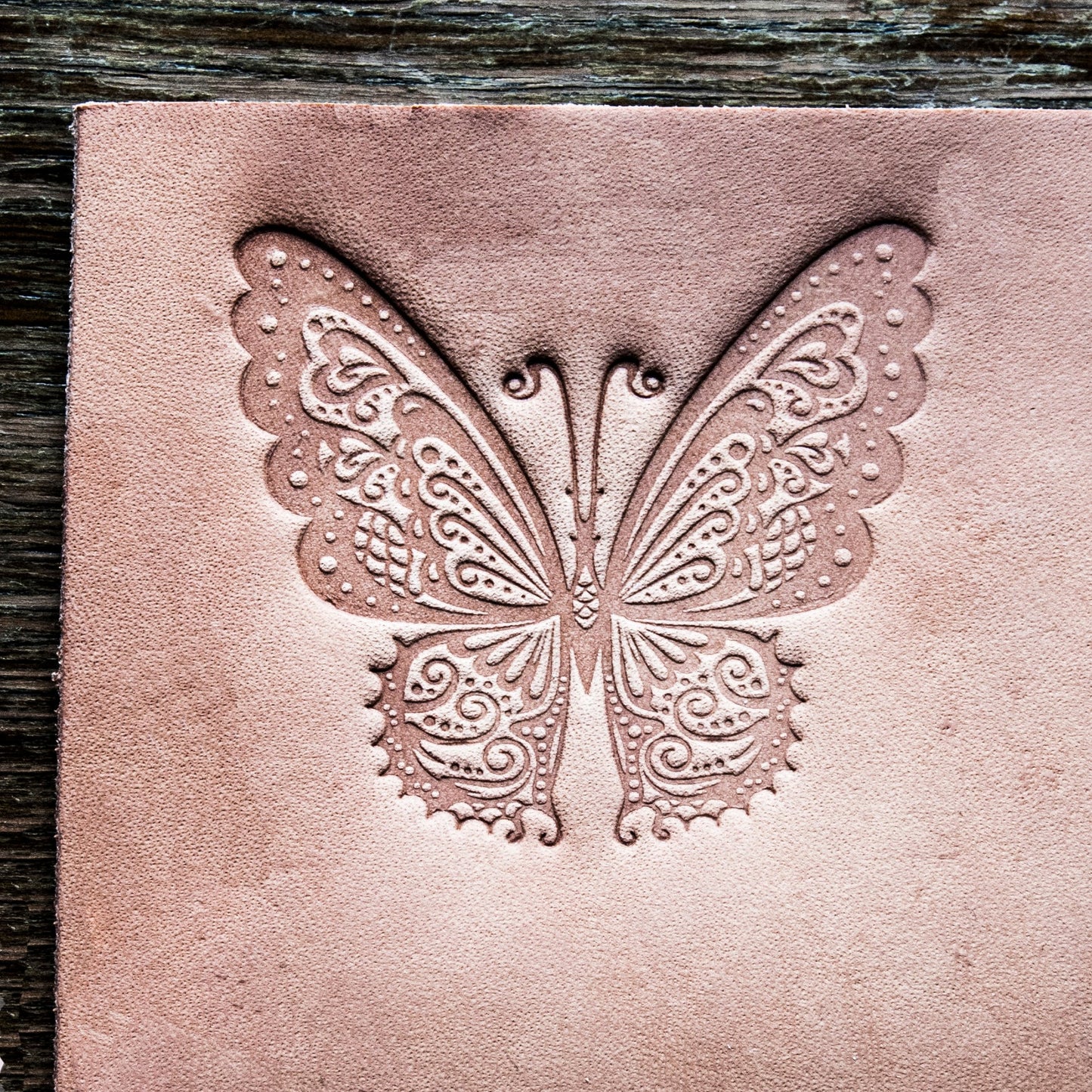 Butterfly Leather Stamp: 5cm x 5,5cm (1,96" x 2,16") - Delrin Material