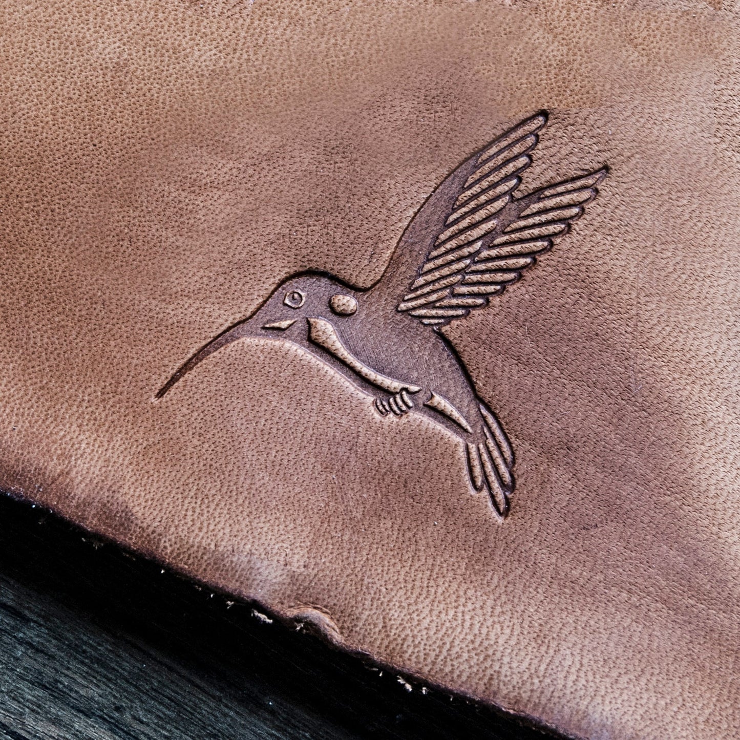Leather Stamp Hummingbird #2 - Delrin Material