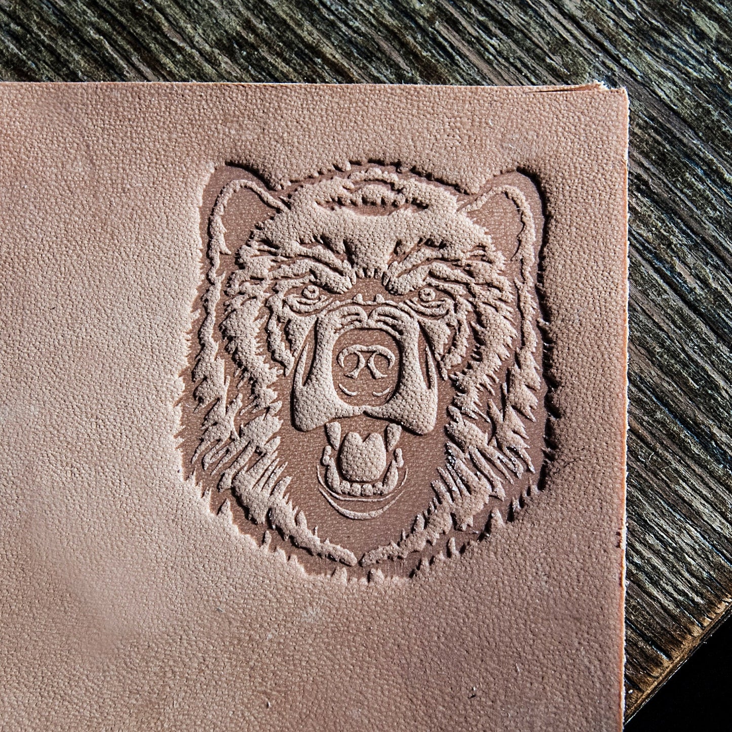 Leather stamp: Grizzly Bear - Delrin Material
