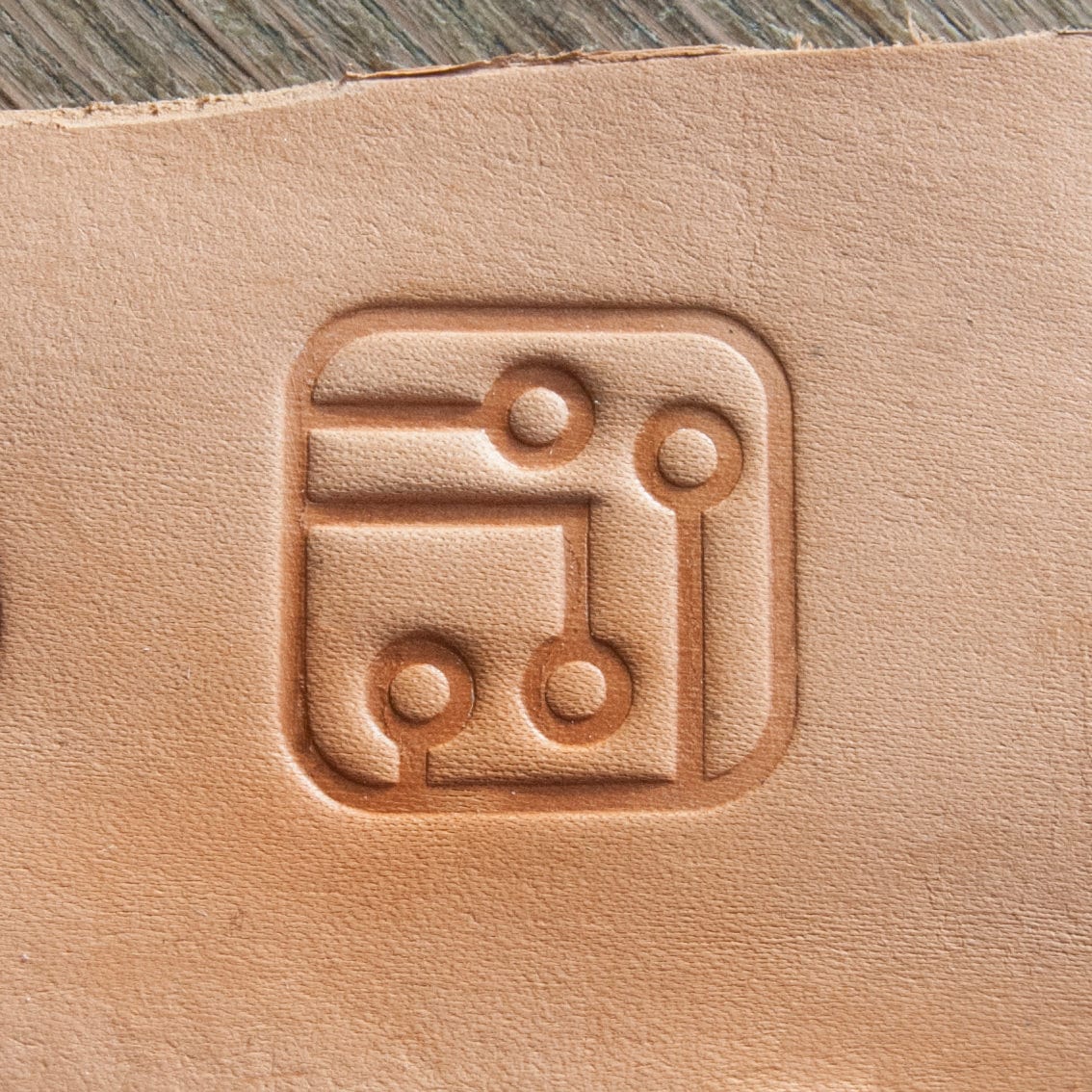 Leather Stamp : Electro 6 2,5cm x 2,5cm (0.98"" x 0,98"") - Delrin Material