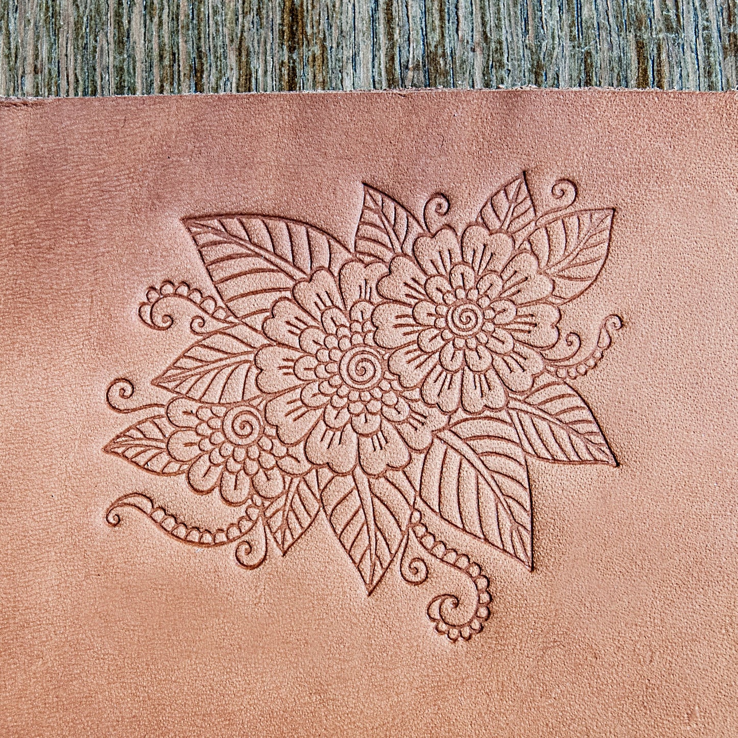 Leather Stamp : Flowers 1 - Delrin Material
