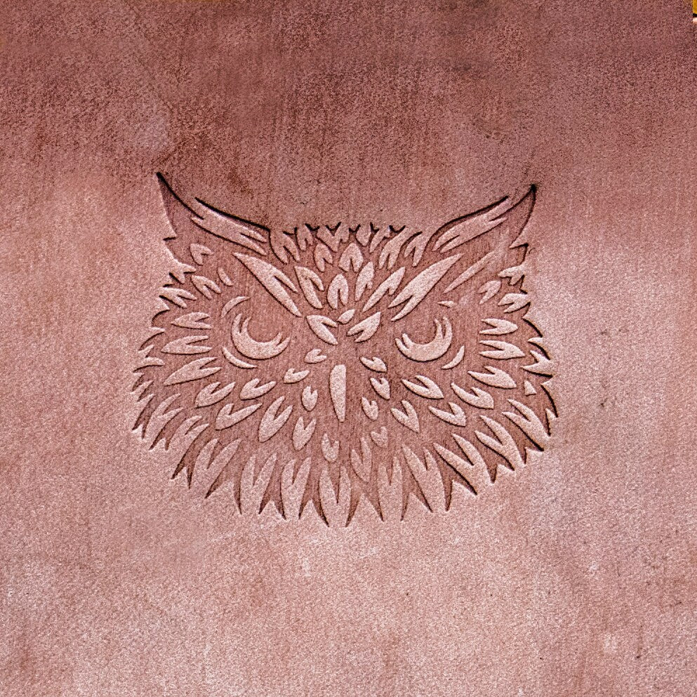 Leather Stamp: Owl 1 - Delrin Material
