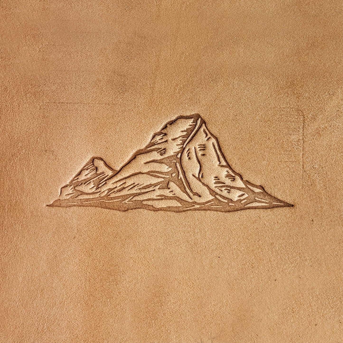 Leather Stamp: Mountain 2 - Delrin Material