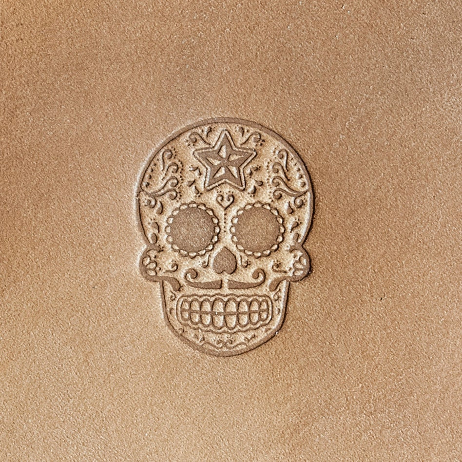 Delrin Leather Stamp: Sugar Skull #2