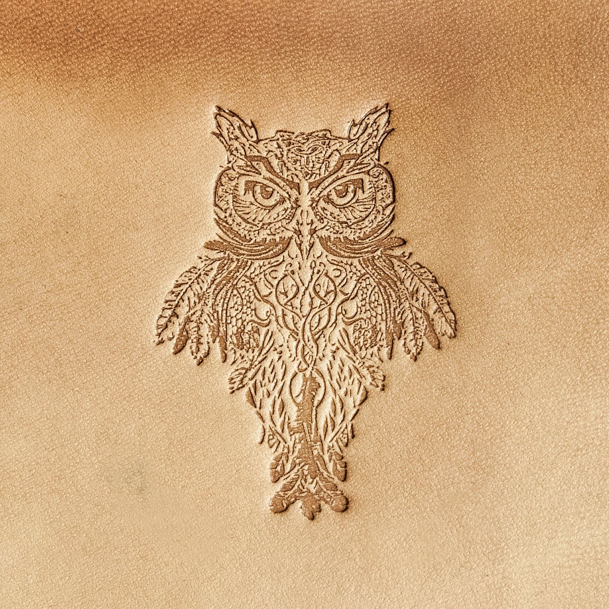 Leather Stamp: Owl #2 - Delrin Material