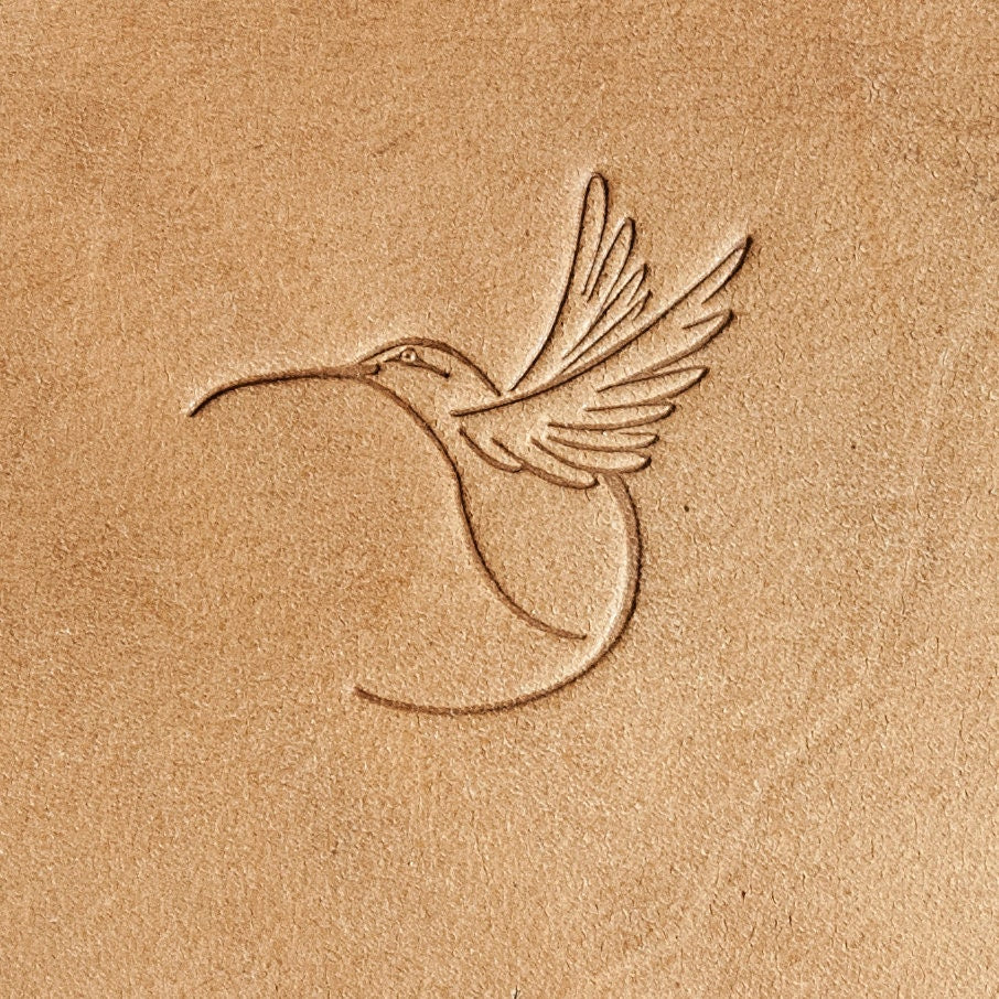 Leather Stamp Hummingbird #3 - Delrin Material