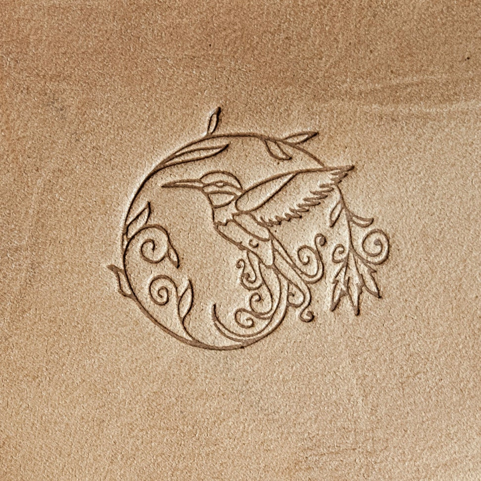 Leather Stamp Hummingbird #4 - Delrin Material