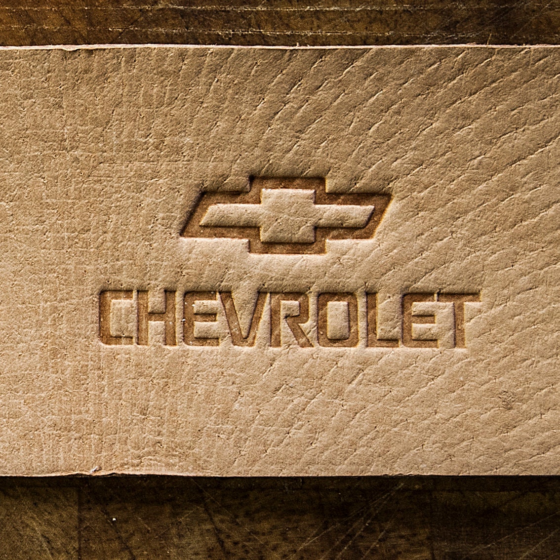 Leather Stamp: Chevrolet car logo - Delrin Material