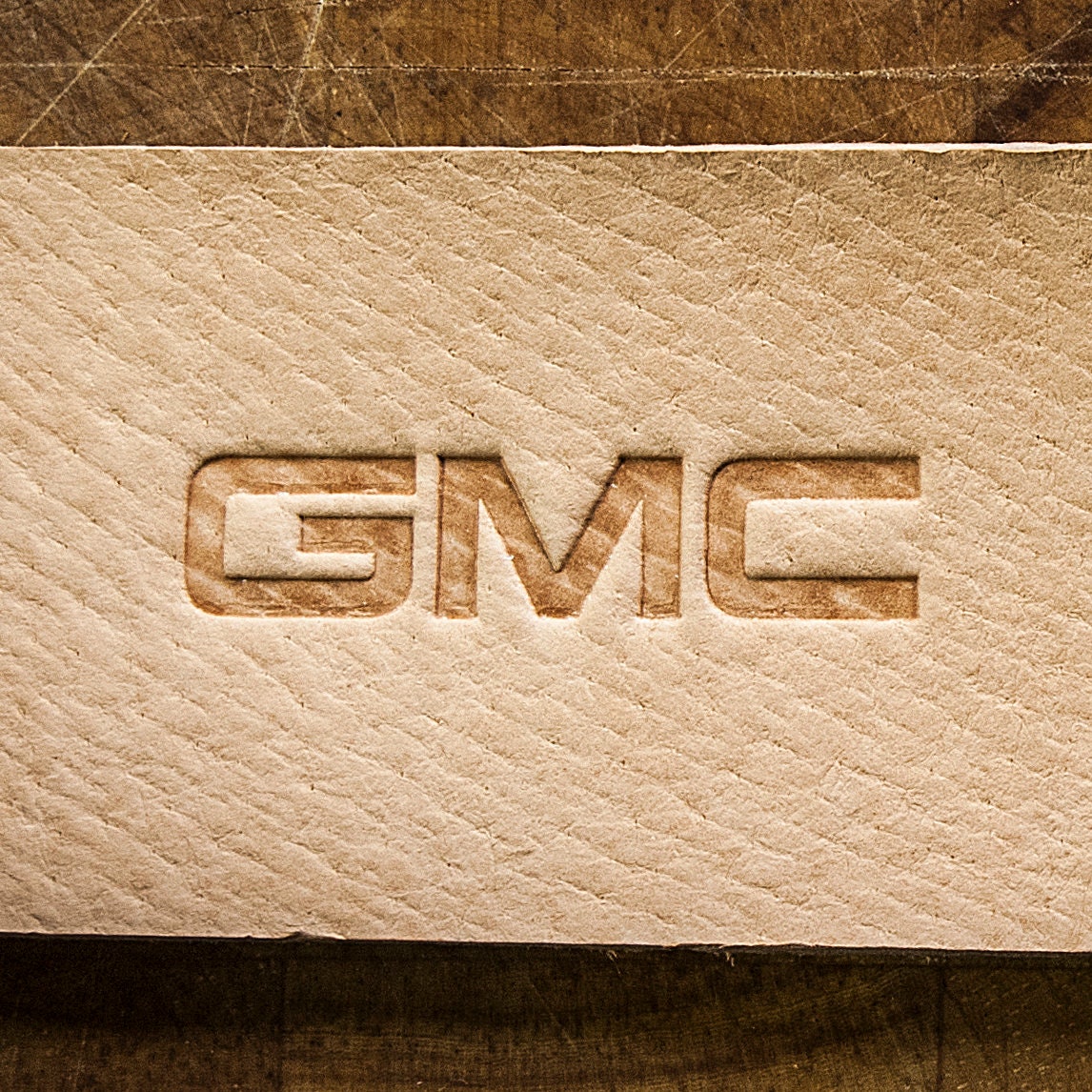 Leather Stamp: GMC car logo - Delrin Material