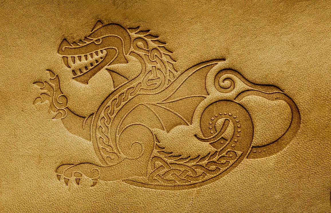Leather Stamp: Dragon - Delrin Material