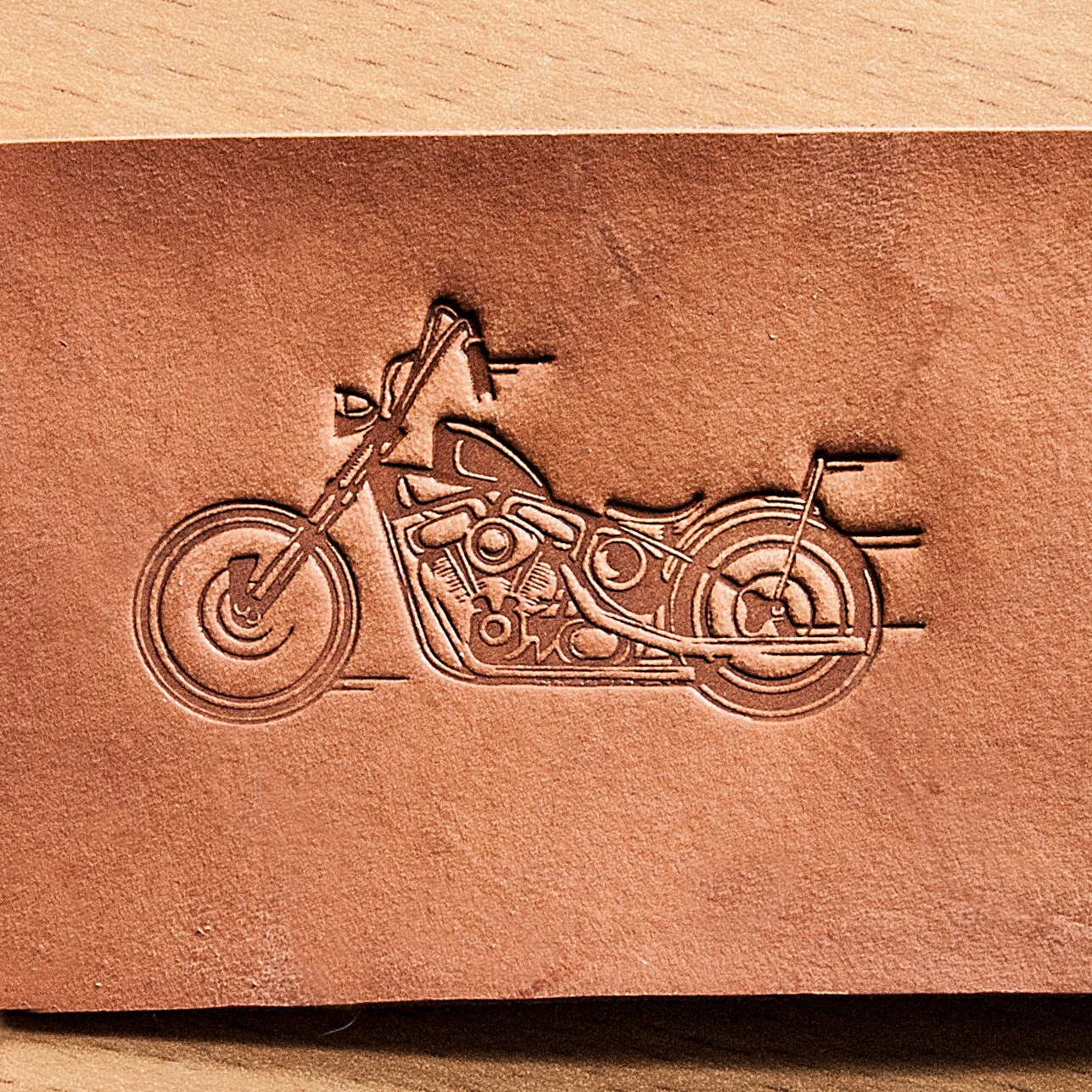 Leather Stamp: motorbike 3 - Delrin Material