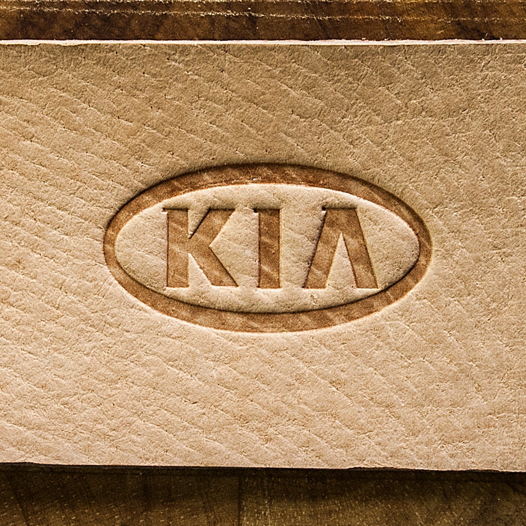 Leather Stamp : KIA car logo - Delrin Material