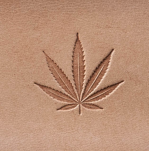 Leather Stamp: Cannabis - Delrin material