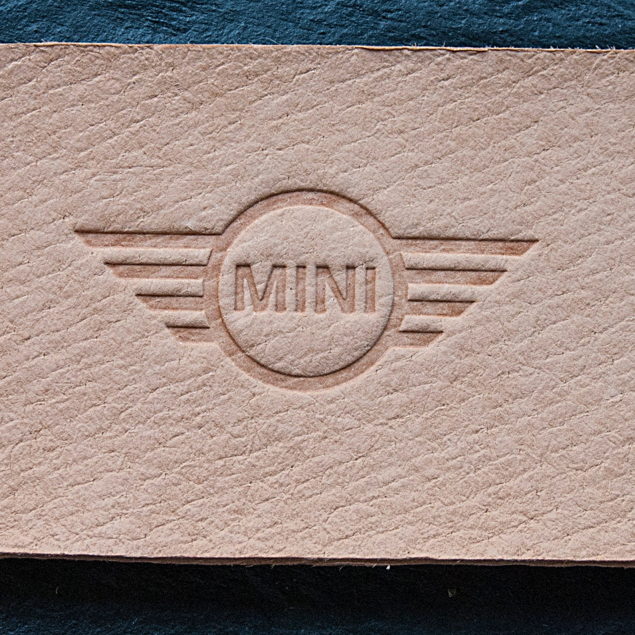 Leather Stamp: MINI car logo - Delrin Material