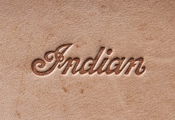 Leather Stamp: Indian motorcycle#1 - Delrin material
