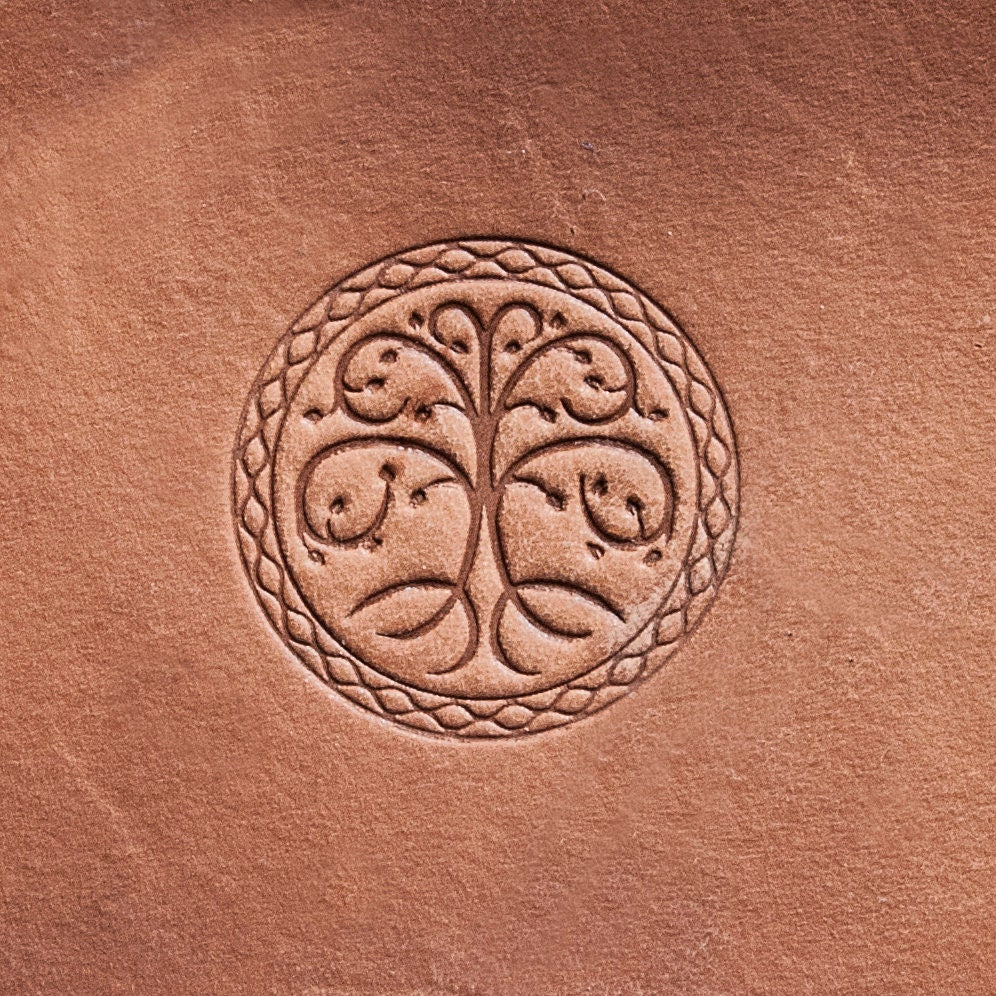 Leather Stamp: Celtic tree #4 - Delrin Material