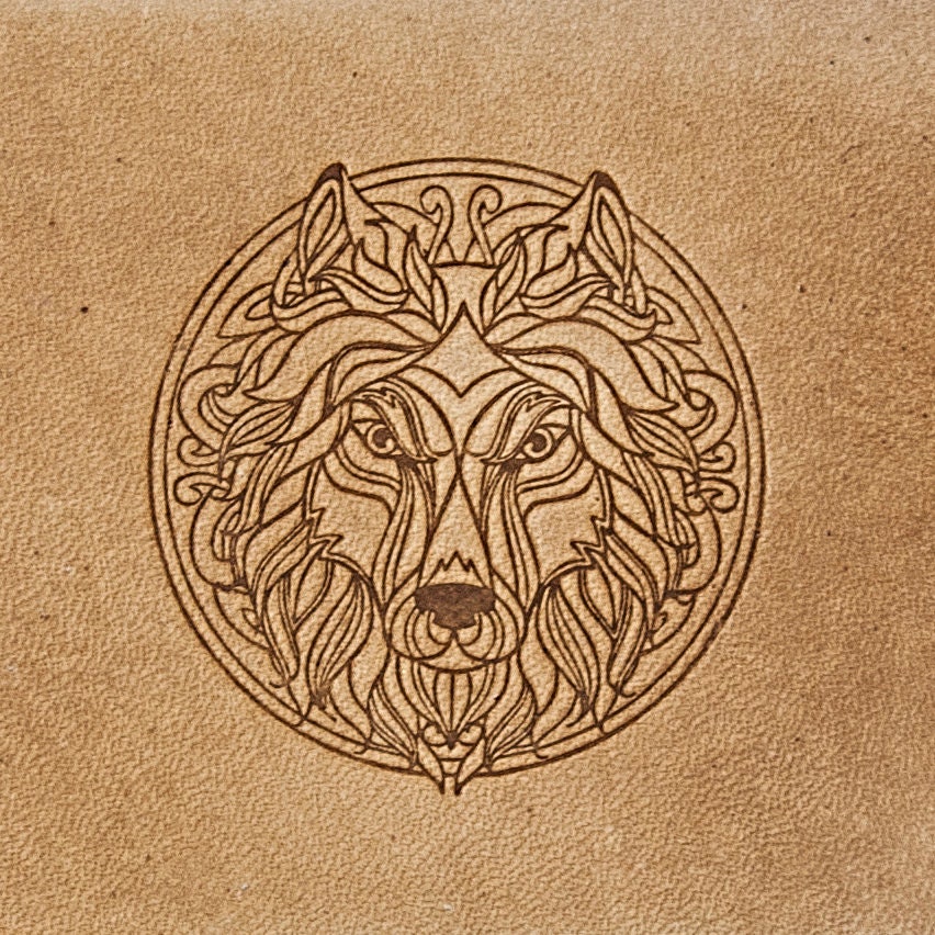 Leather Stamp: Wolf #2 - Delrin Material