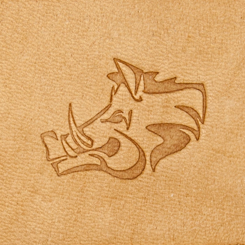 Leather Stamp: Boar 1 - Delrin Material