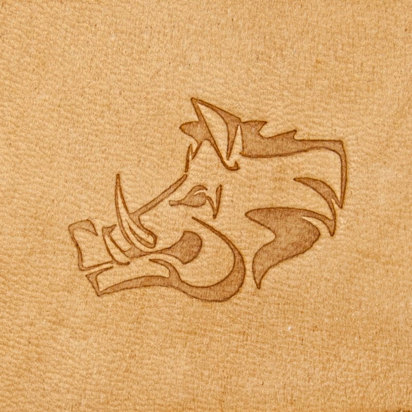 Leather Stamp: Boar #1 - Delrin Material