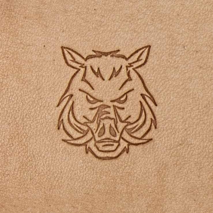 Leather Stamp: Boar 3 - Delrin Material