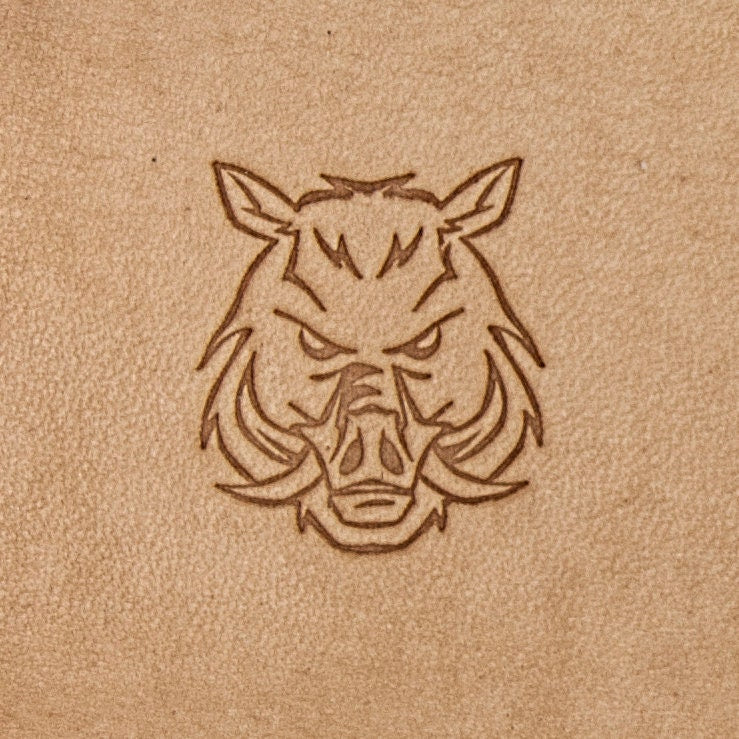 Leather Stamp: Boar #3 - Delrin Material