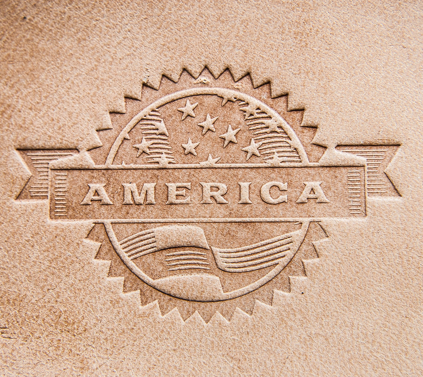 Leather Stamp : America - Delrin Material