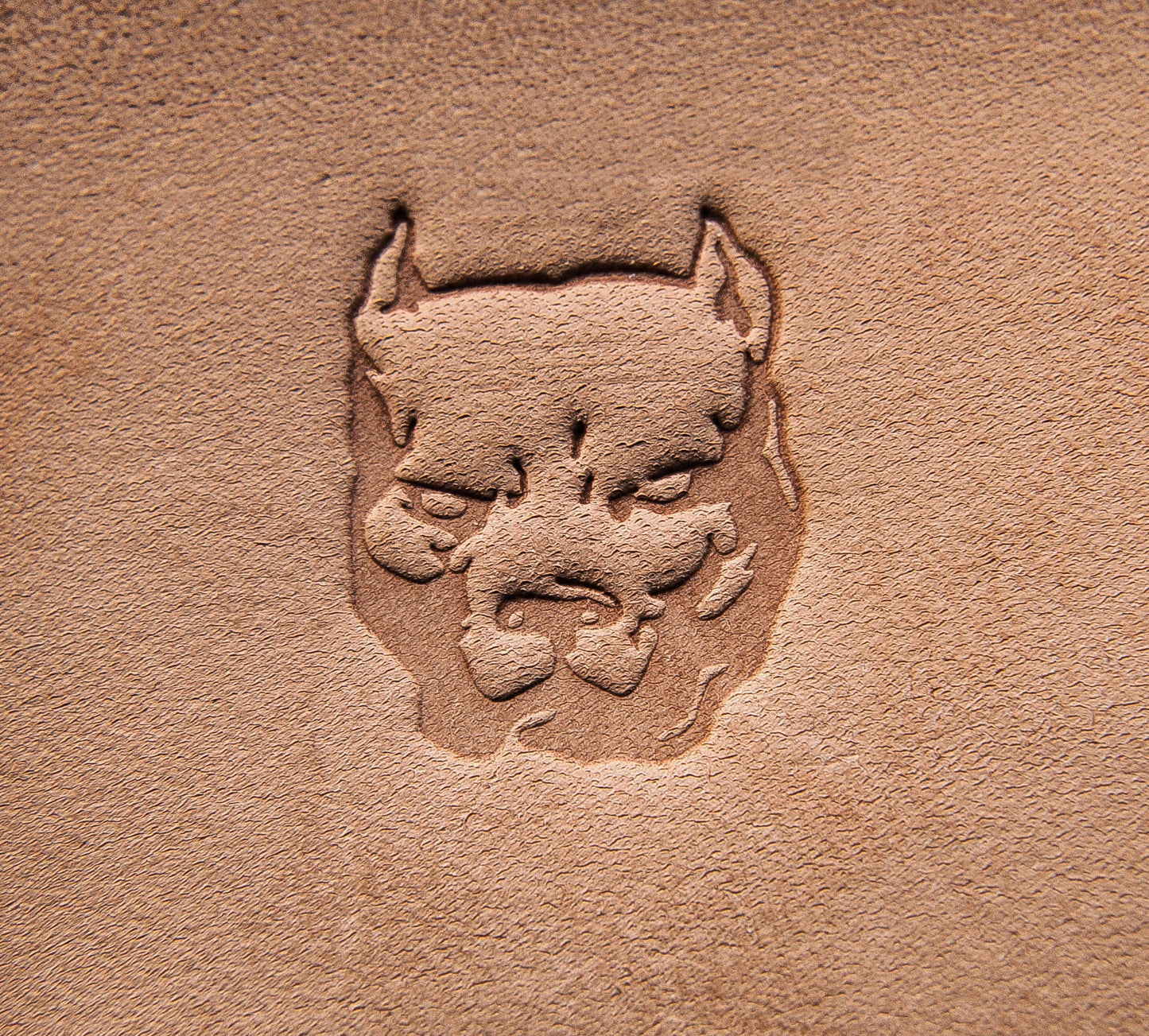 Leather Stamp Pit Bull Terrier dog - Delrin Material