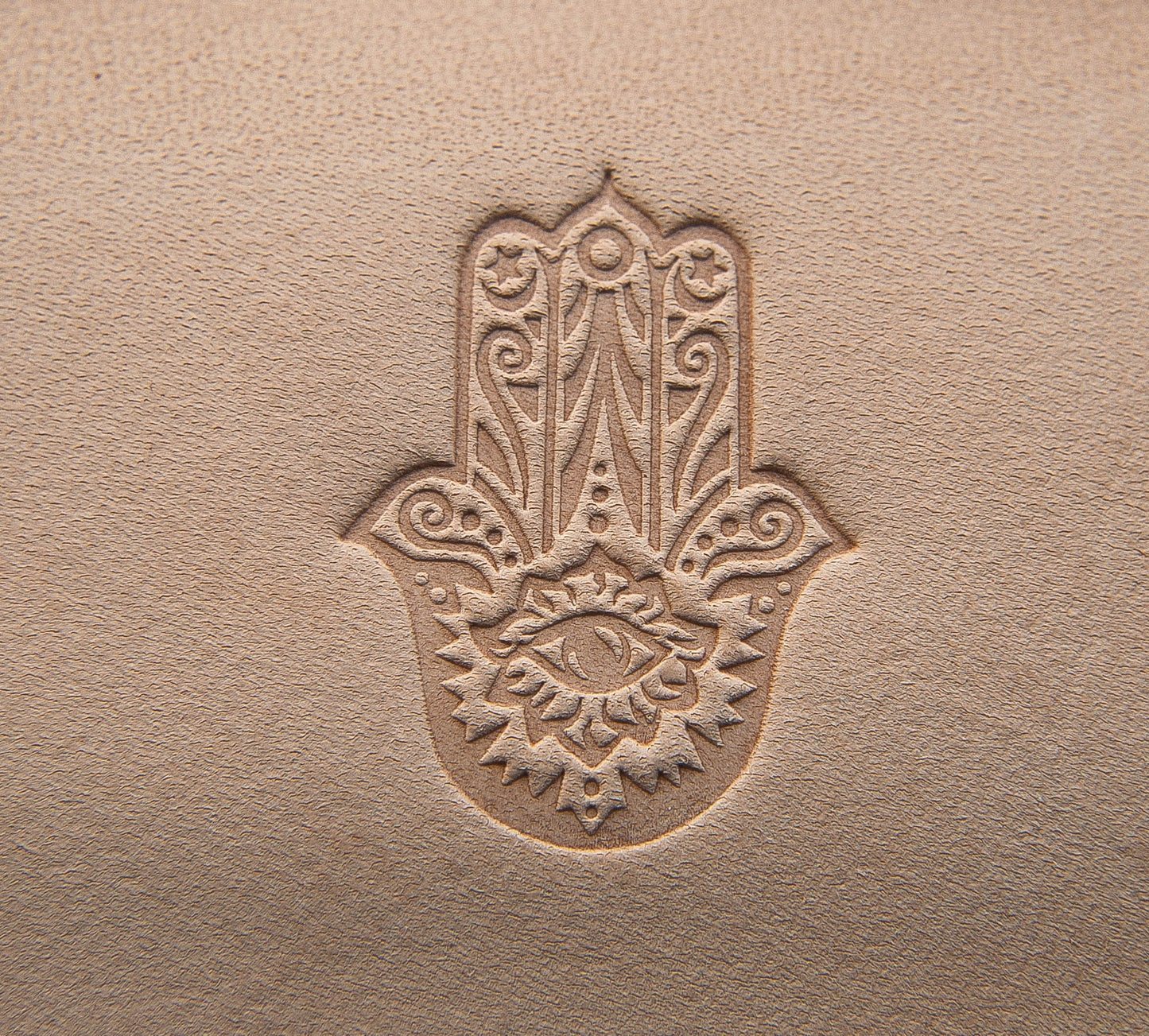 Leather Stamp: Fatima's hand, hamsa, - Delrin Material