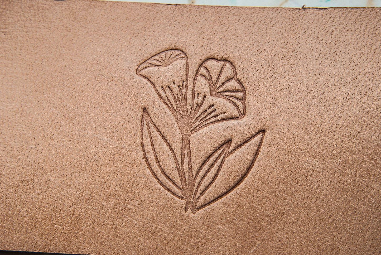 Leather stamp : flower 8 - Delrin Material