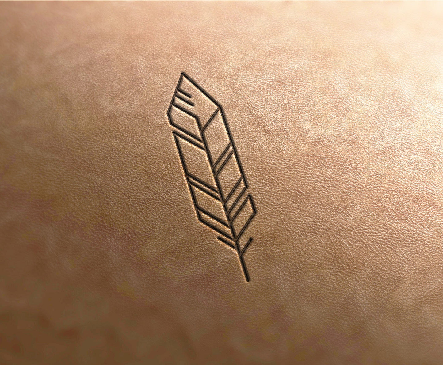 Leather Stamp , Feather #1 - Delrin Material