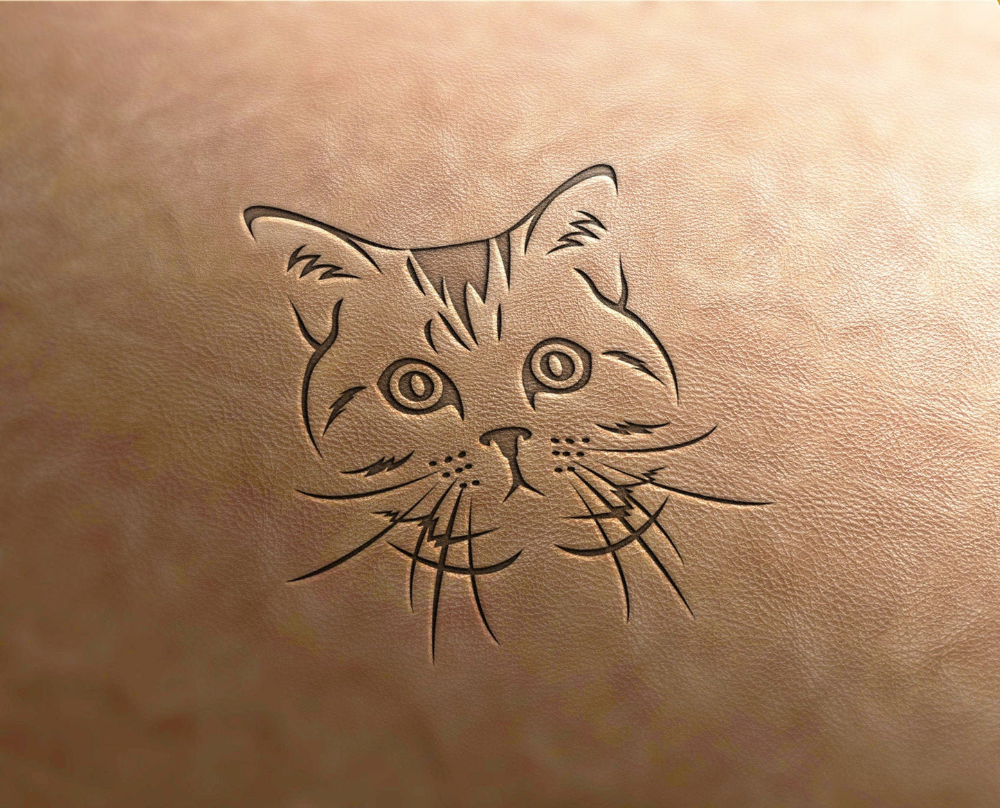 Leather Stamp Cat - Delrin Material