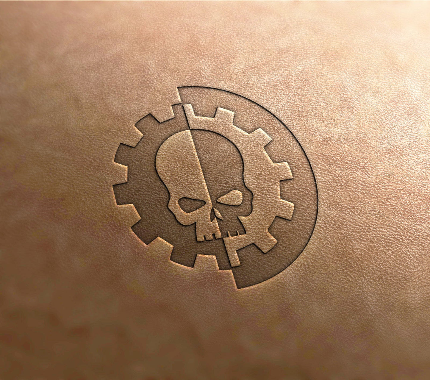 Leather Stamp adeptus mechanicus - Delrin Material