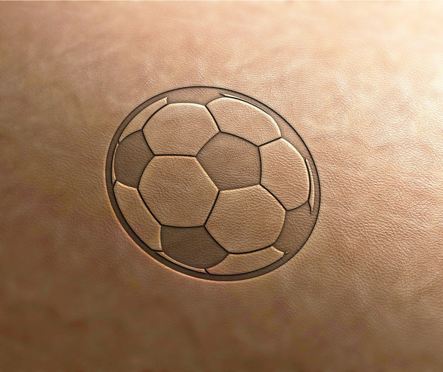 Leather Stamp football, soccer - Delrin Material