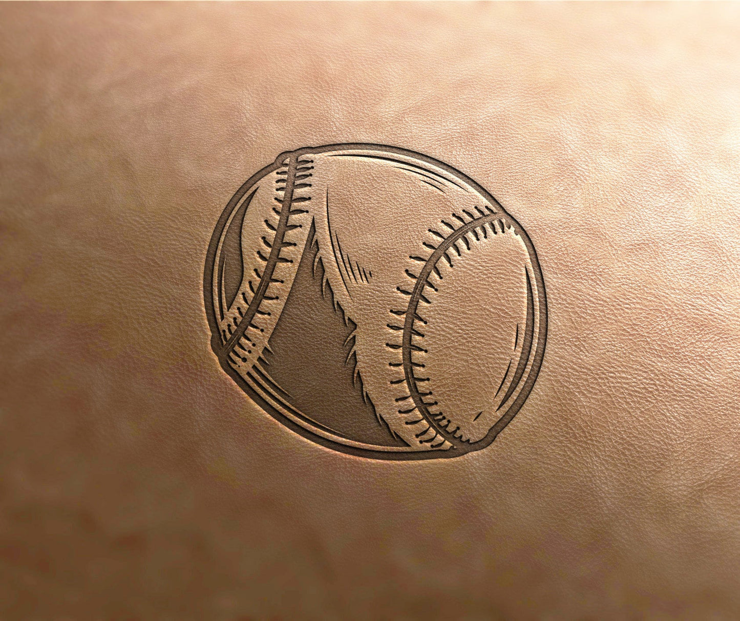 Leather Stamp baseball - Delrin Material