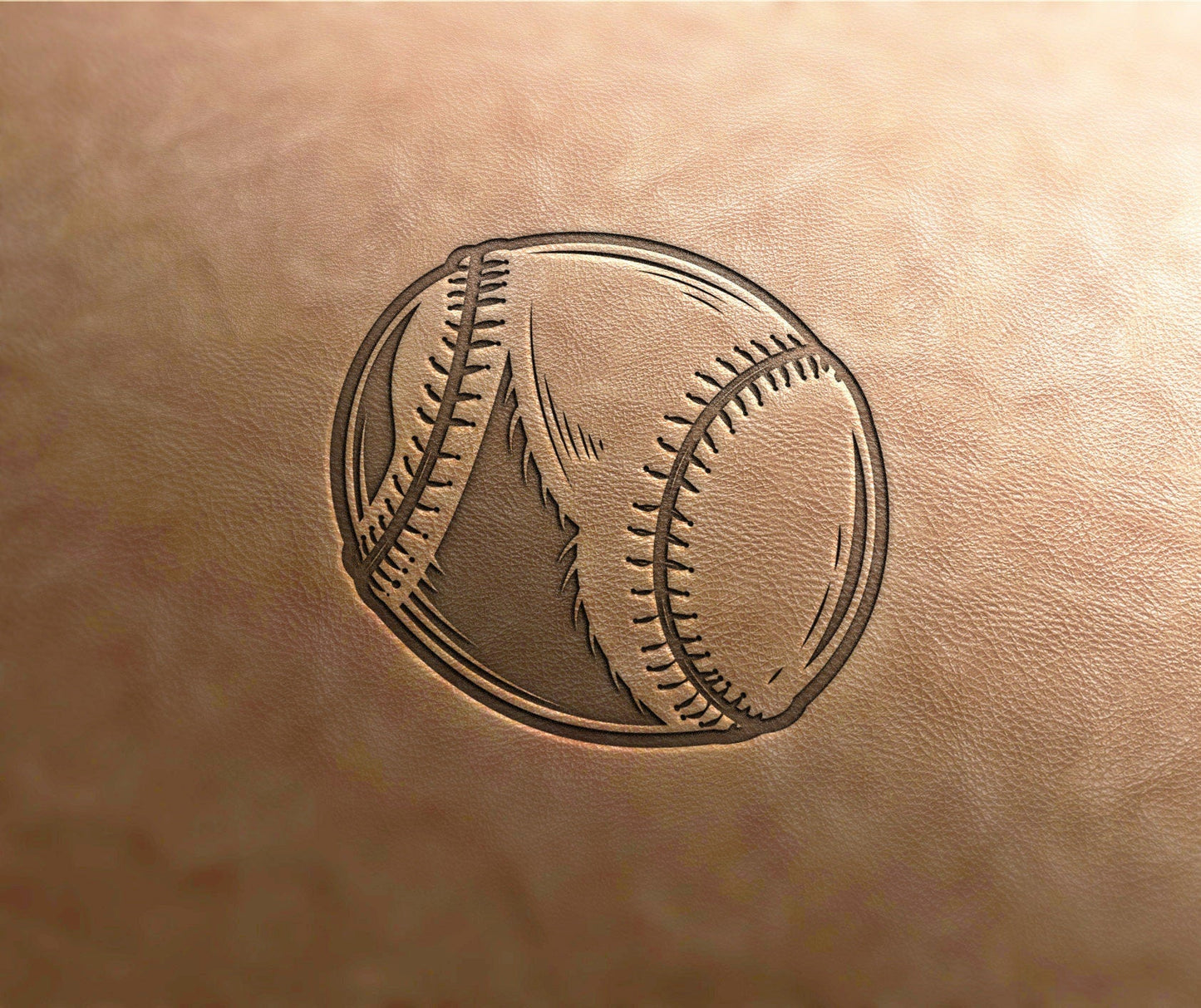 Leather Stamp baseball - Delrin Material