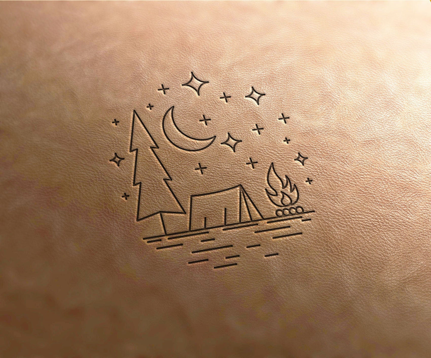 Leather stamp: landscape 3 - Delrin Material