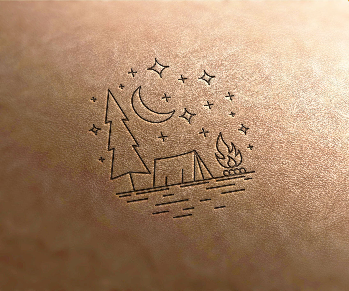 Leather stamps landscape #3 - Delrin Material