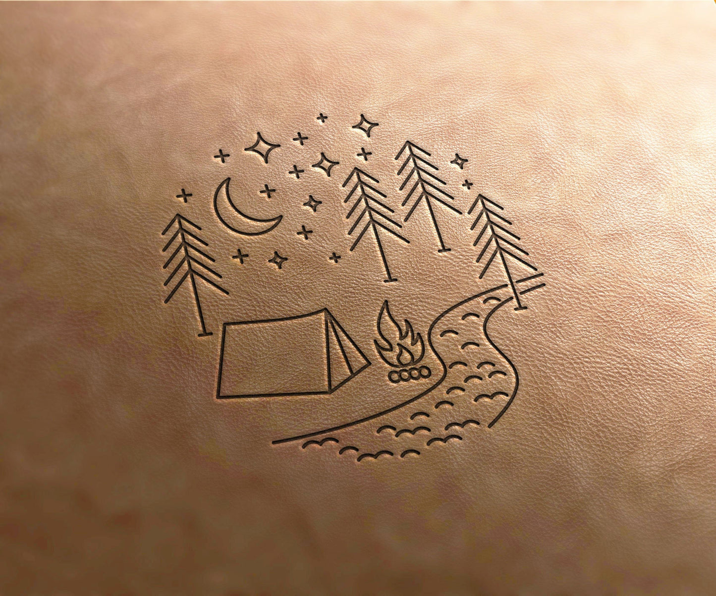 Leather Stamp landscape #2 - Delrin Material