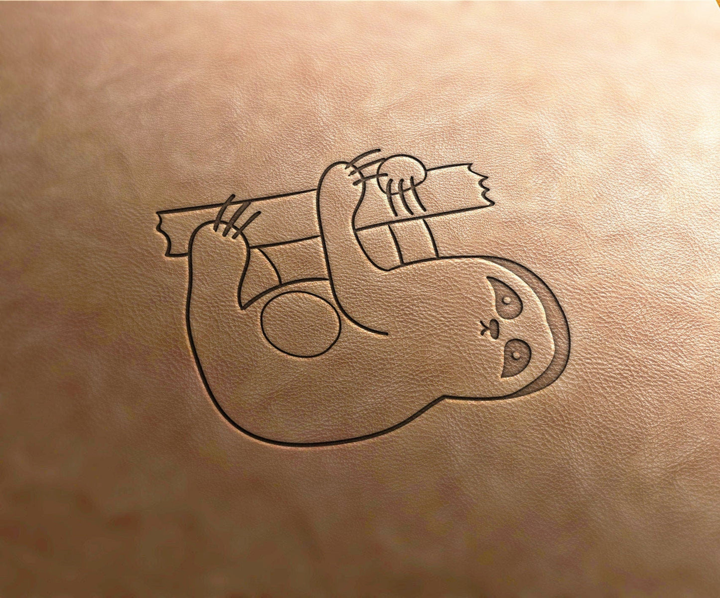 Leather Stamp sloth - Delrin Material