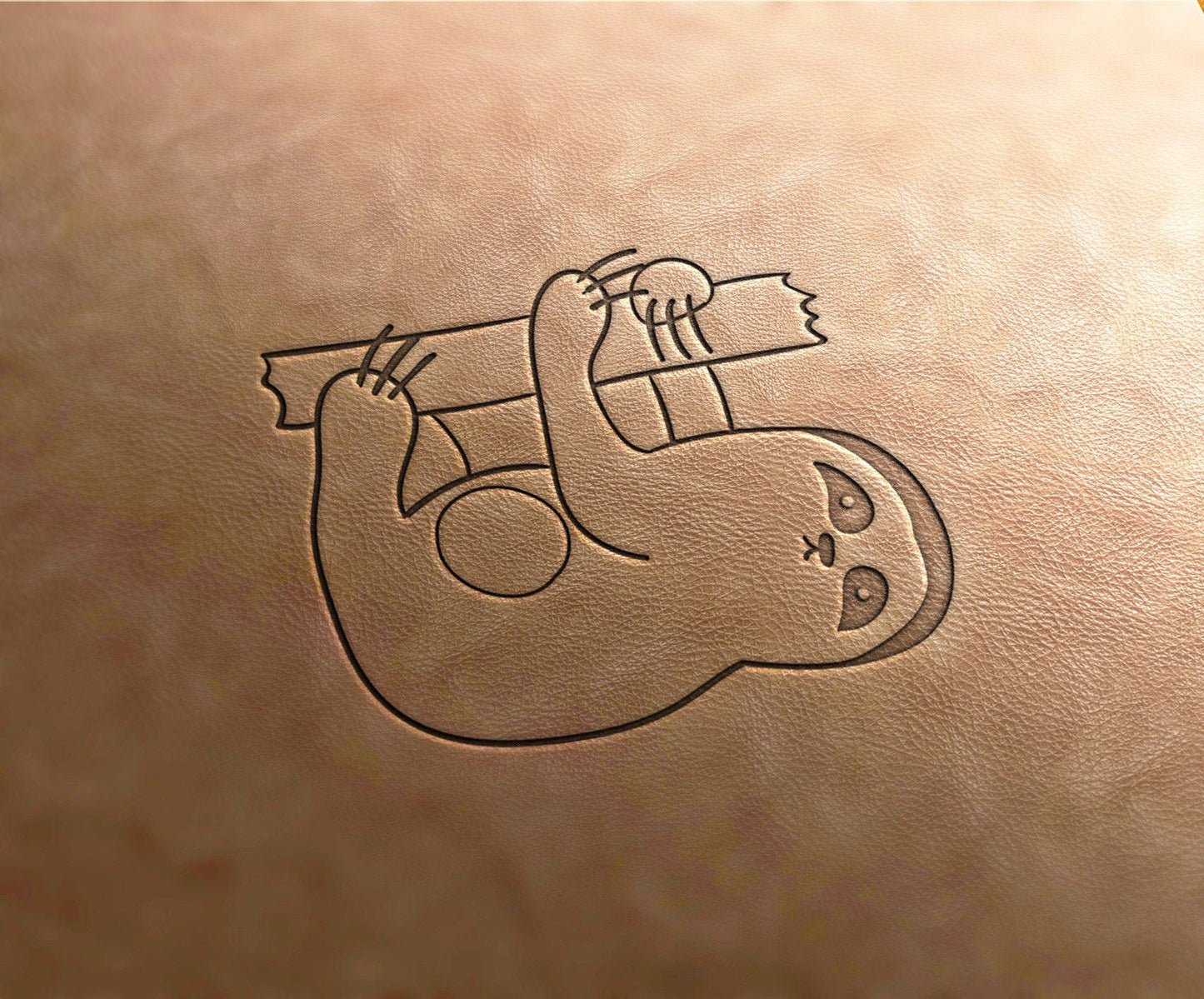 Leather Stamp sloth, Delrin leather stamp, leather stamps, leather tools, craft tools