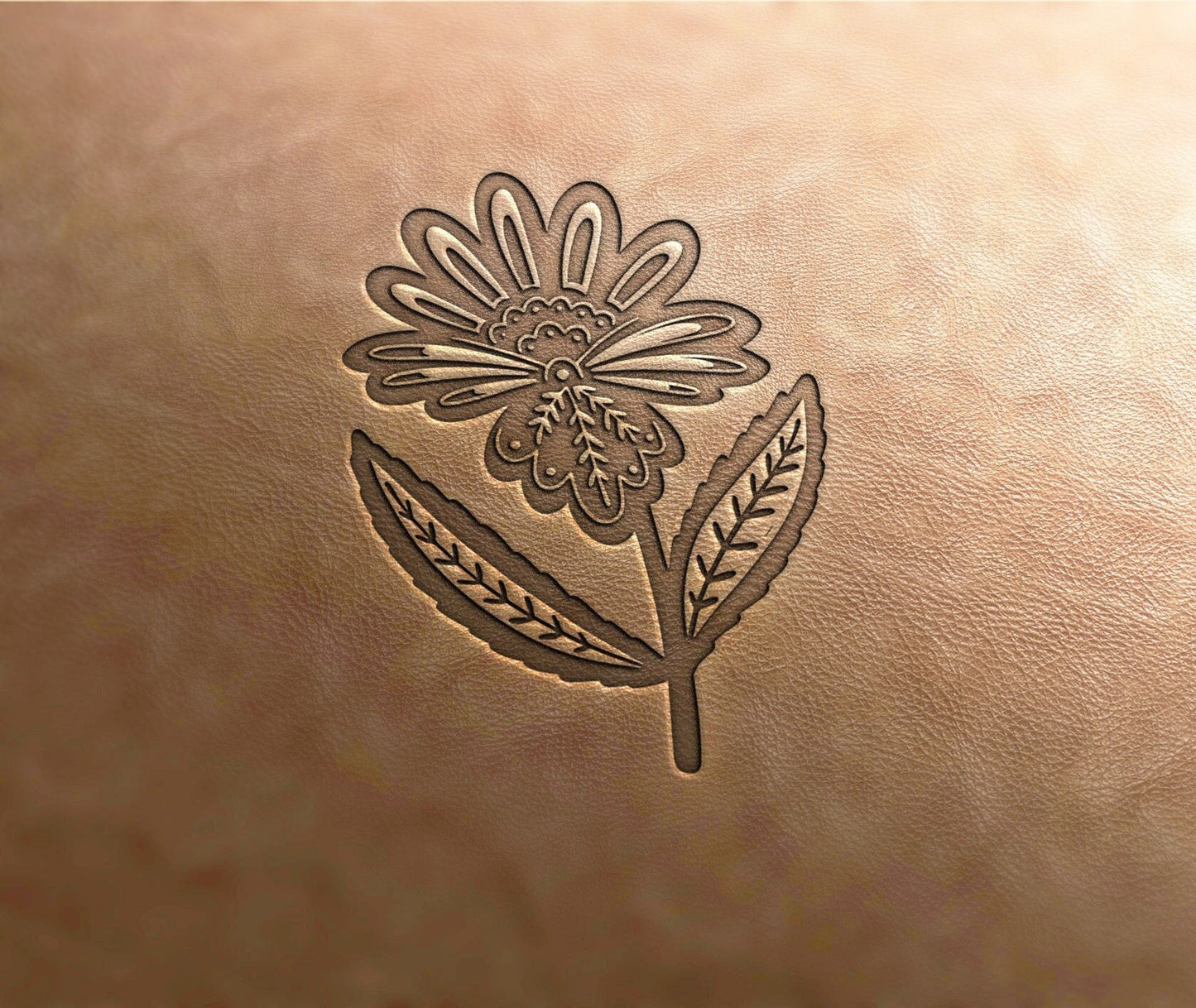 Delrin Leather Stamp, folklore flower 2, leather tools, craft tools, leather stamp, leather stamps, embossing tools