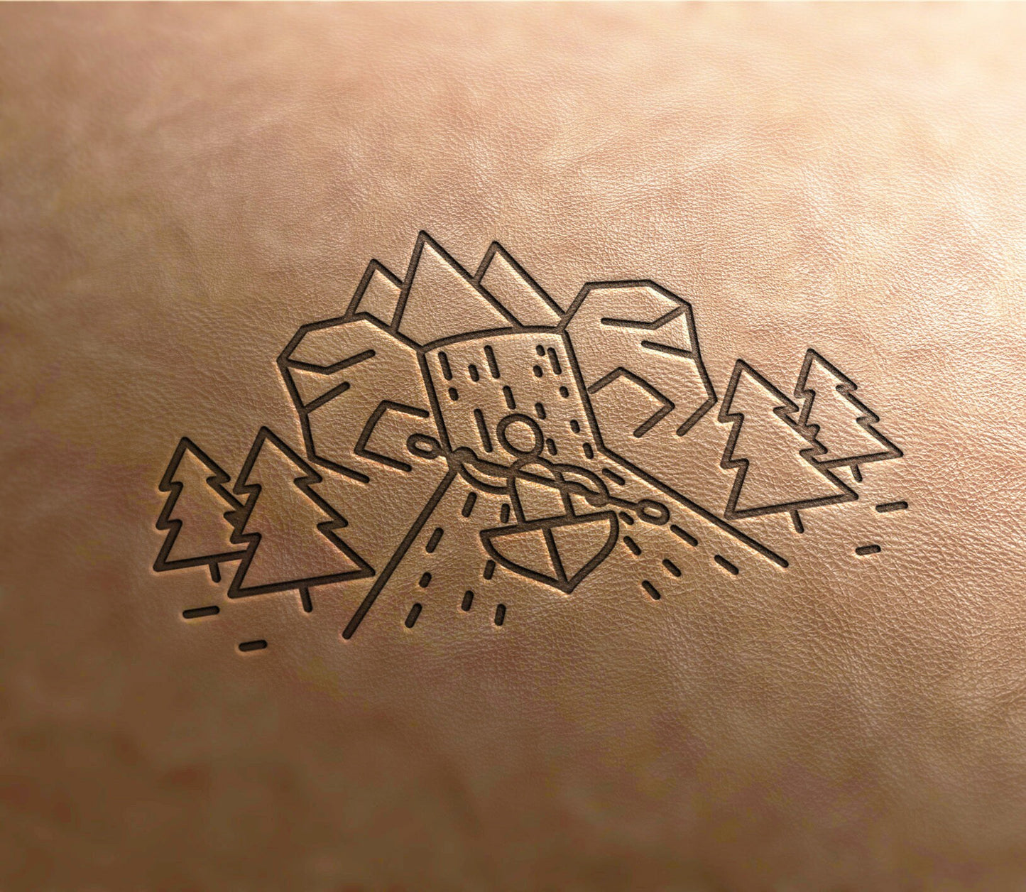 Leather Stamp : kayaking - Delrin Material