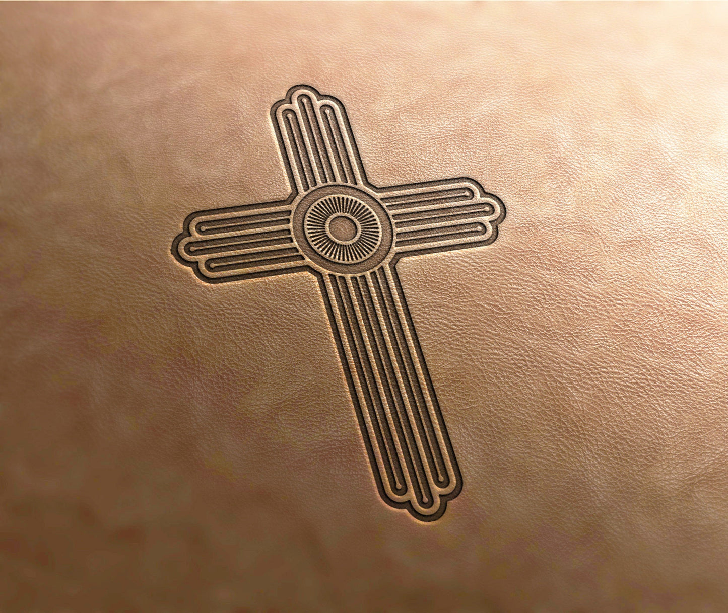 Leather Stamp : Cross 4 - Delrin Material