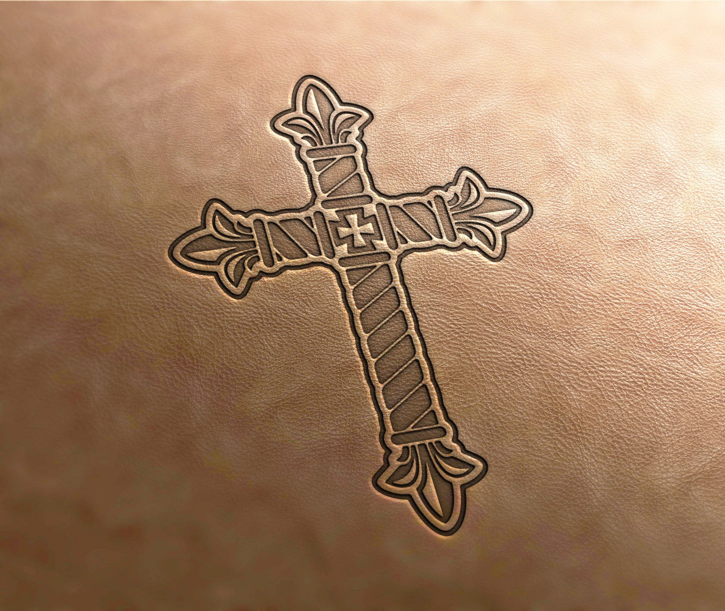 Leather Stamp : Cross 6 - Delrin Material