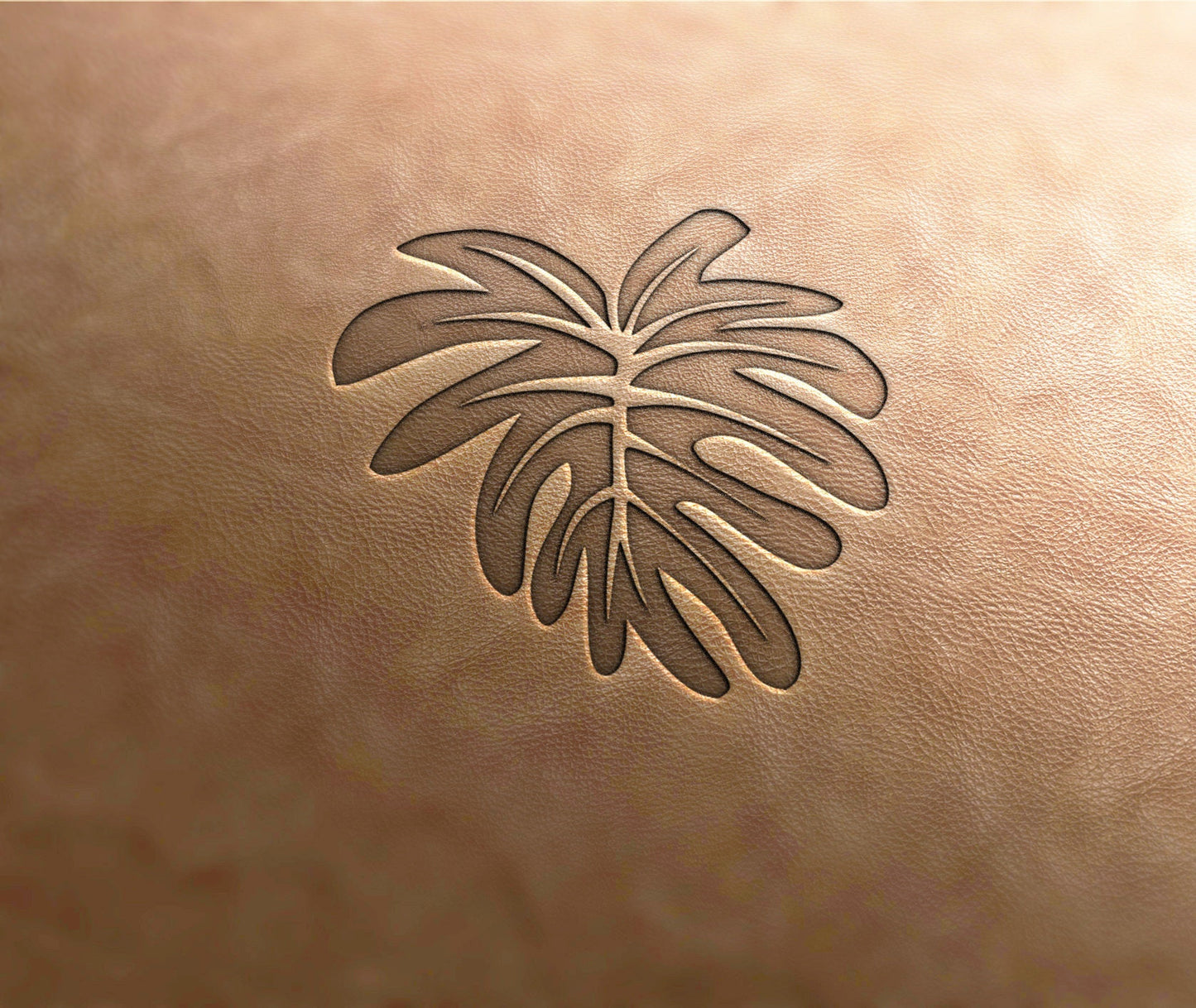 Leather Stamp : Monstera leaf 3 - Delrin Material