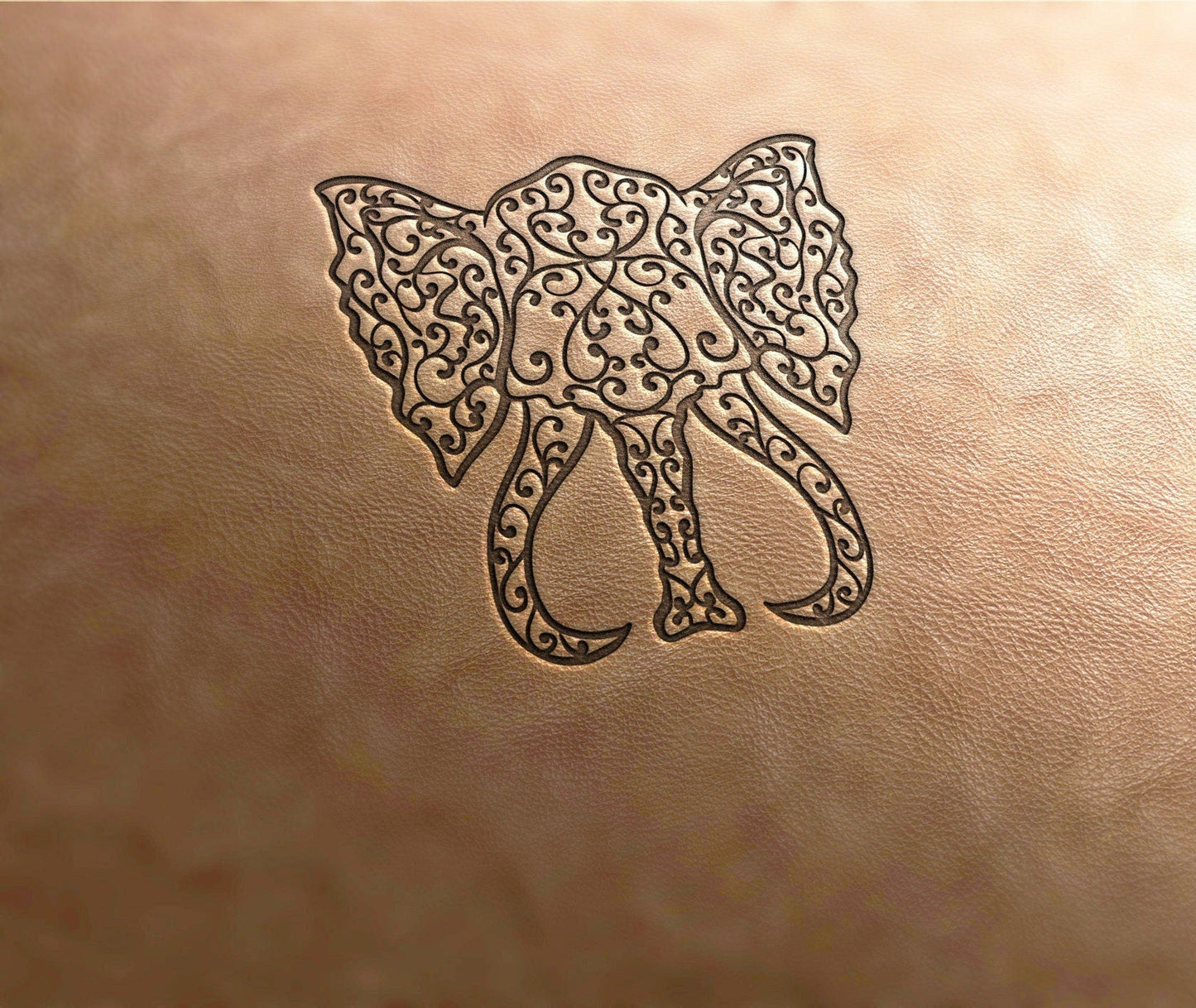 Leather Stamp , elephant stamp - Delrin Material